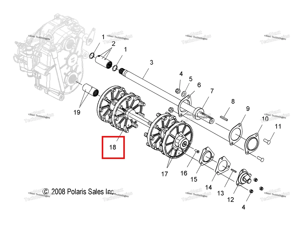 Деталь 1590450 на схеме узла Drive Train, Drive Shaft & Jack Shaft