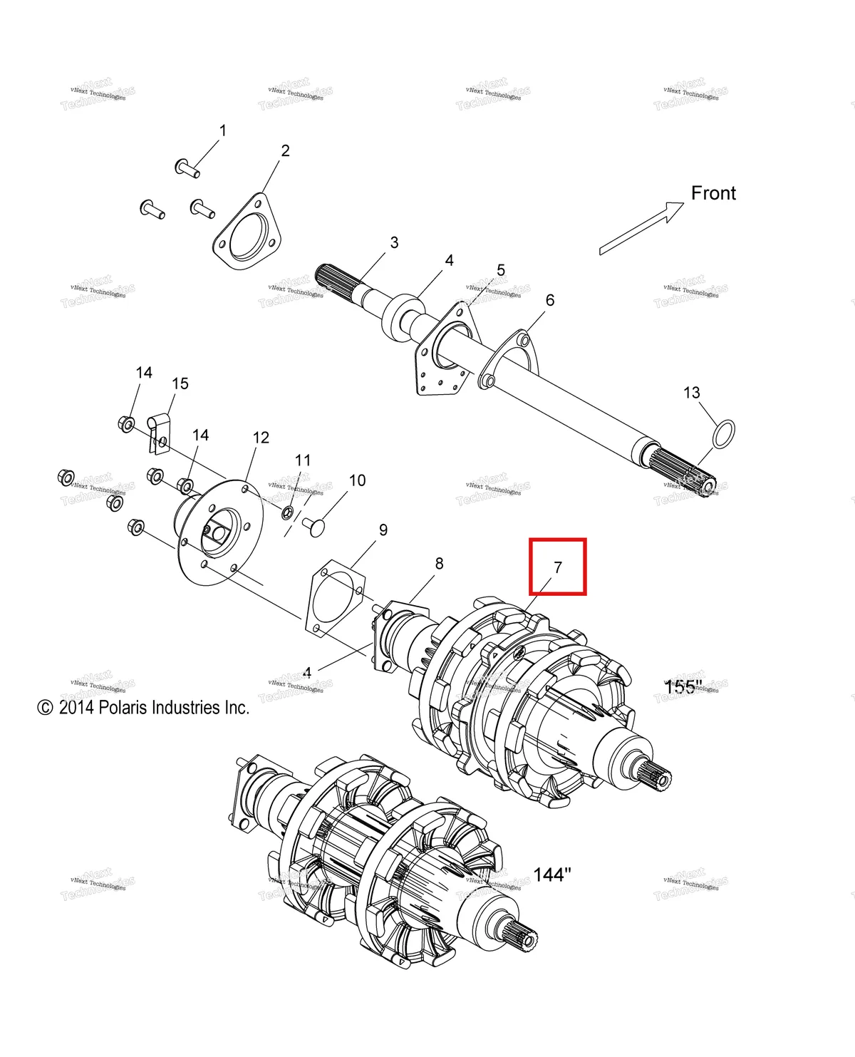 Деталь 1590486 на схеме узла Drive Train, Jackshaft & Driveshaft All Options