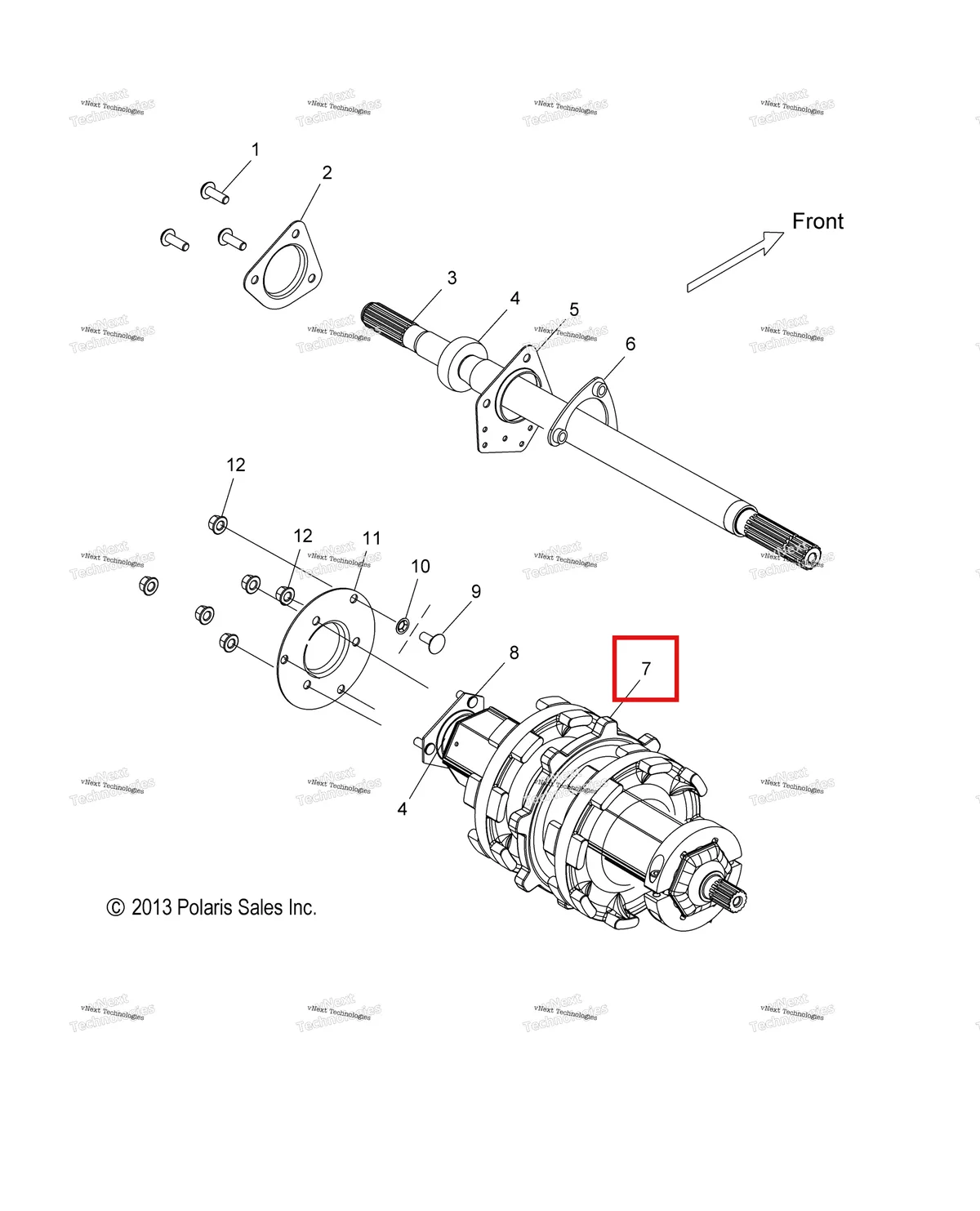 Деталь 1590523 на схеме узла Drive Train, Jackshaft & Driveshaft All Options