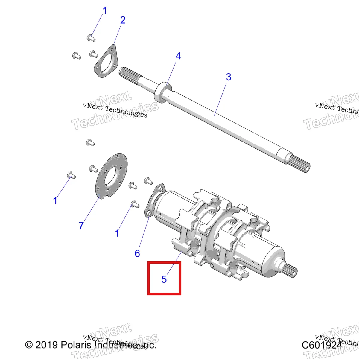 Деталь 1590560 на схеме узла 2022 Polaris 850 RMK PRO 155 2.75