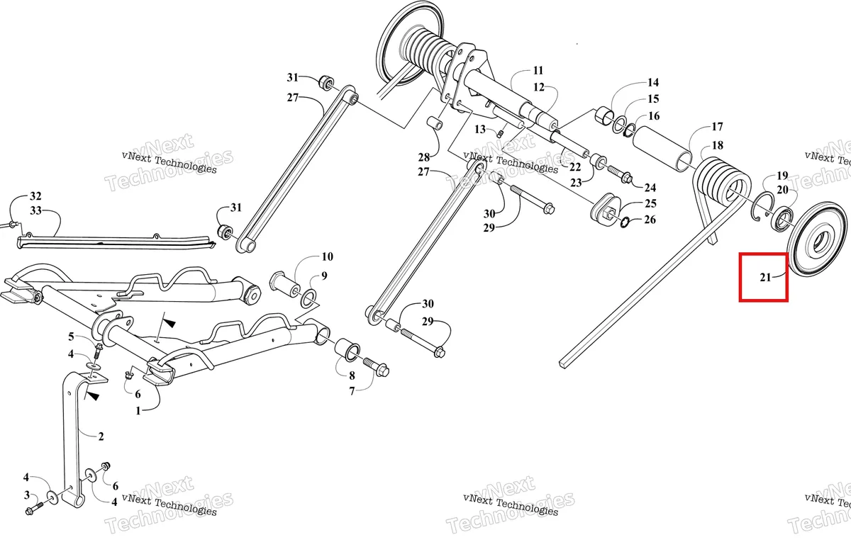 Деталь 1604-690 на схеме узла GREEN (S2026CODSPUSG) Rear Suspension Arm Assemblies