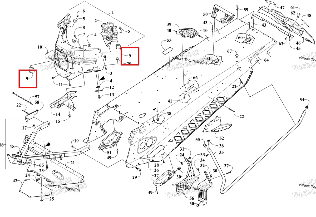 Деталь 1607-233 на схеме узла Chassis Assembly