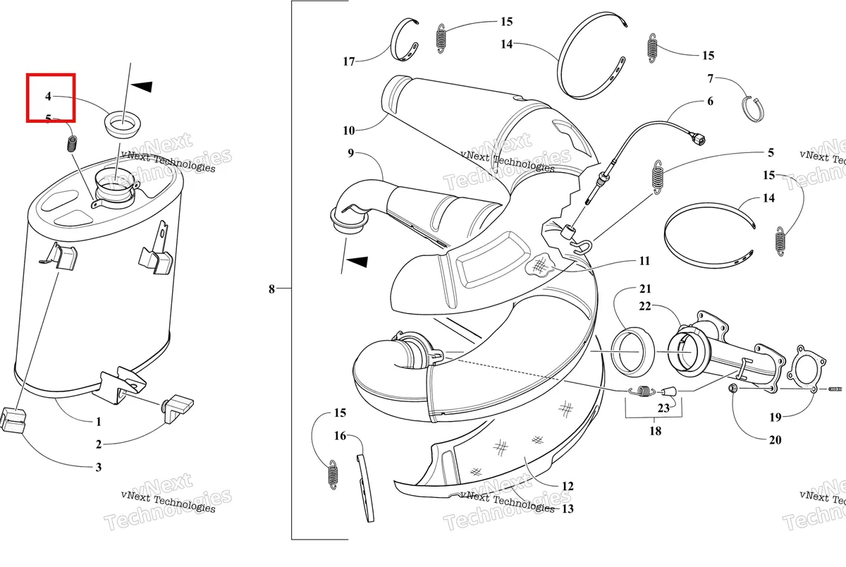 Деталь 1612-619 на схеме узла BLUE (S2024MHHA6USL) Exhaust Assembly