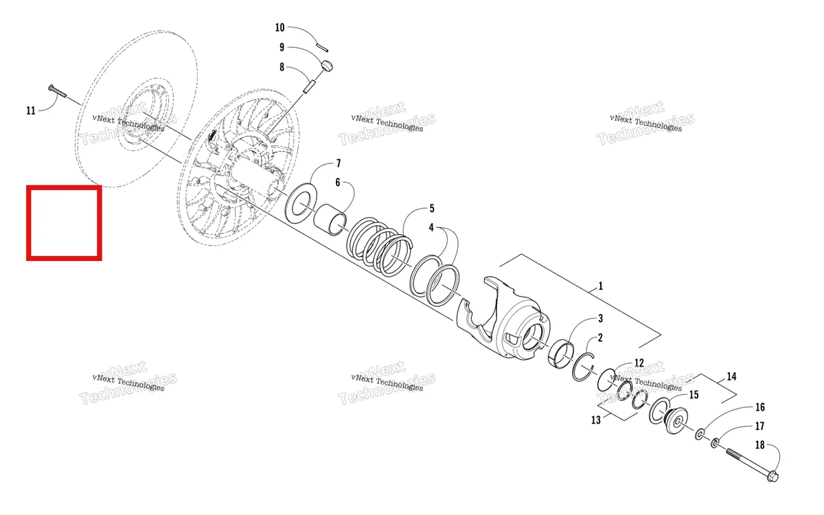 Деталь 1623-517 на схеме узла Driven Clutch