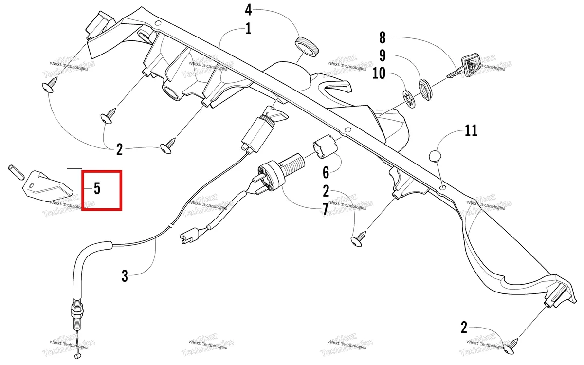Деталь 1639-835 на схеме узла Console And Switch Assembly