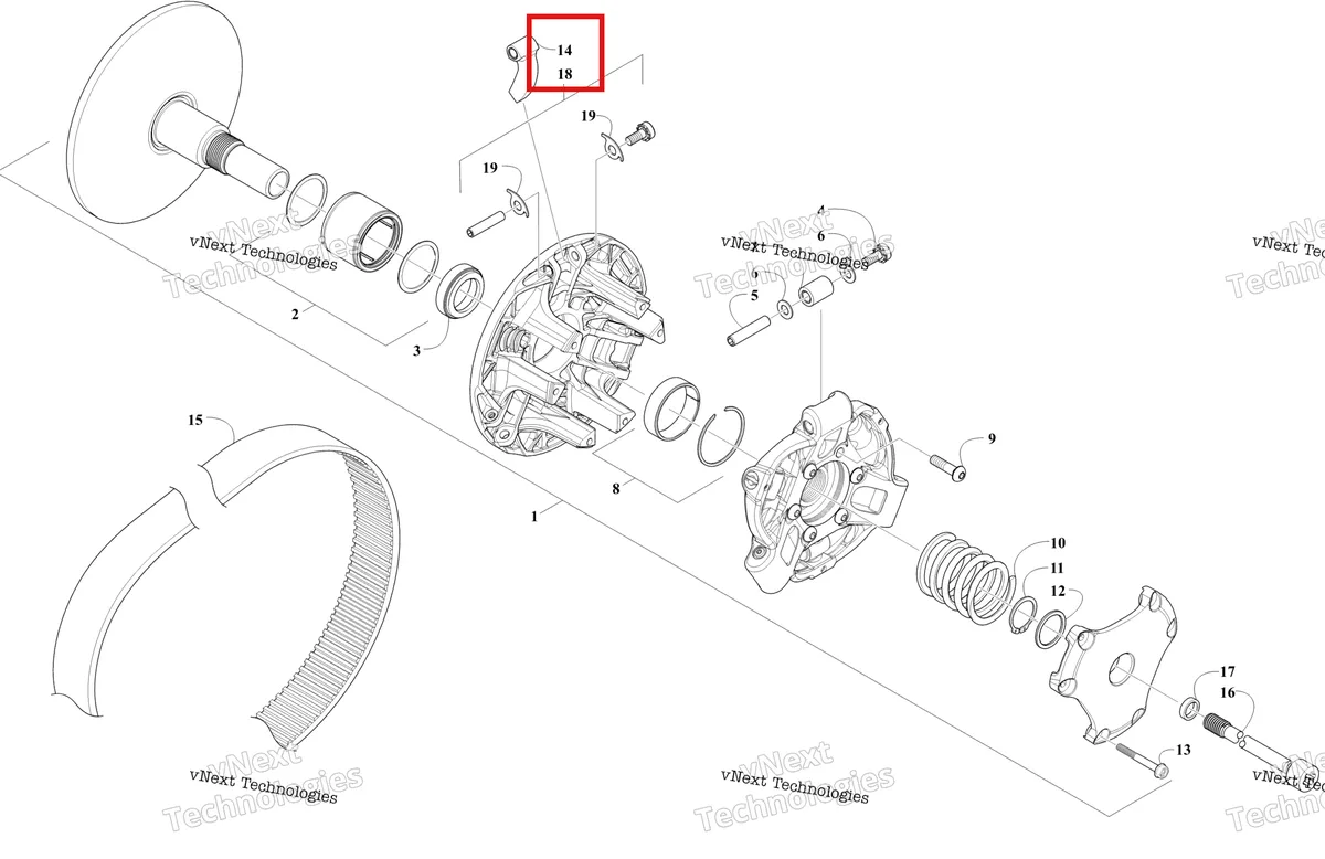 Деталь 1646-116 на схеме узла Drive Clutch