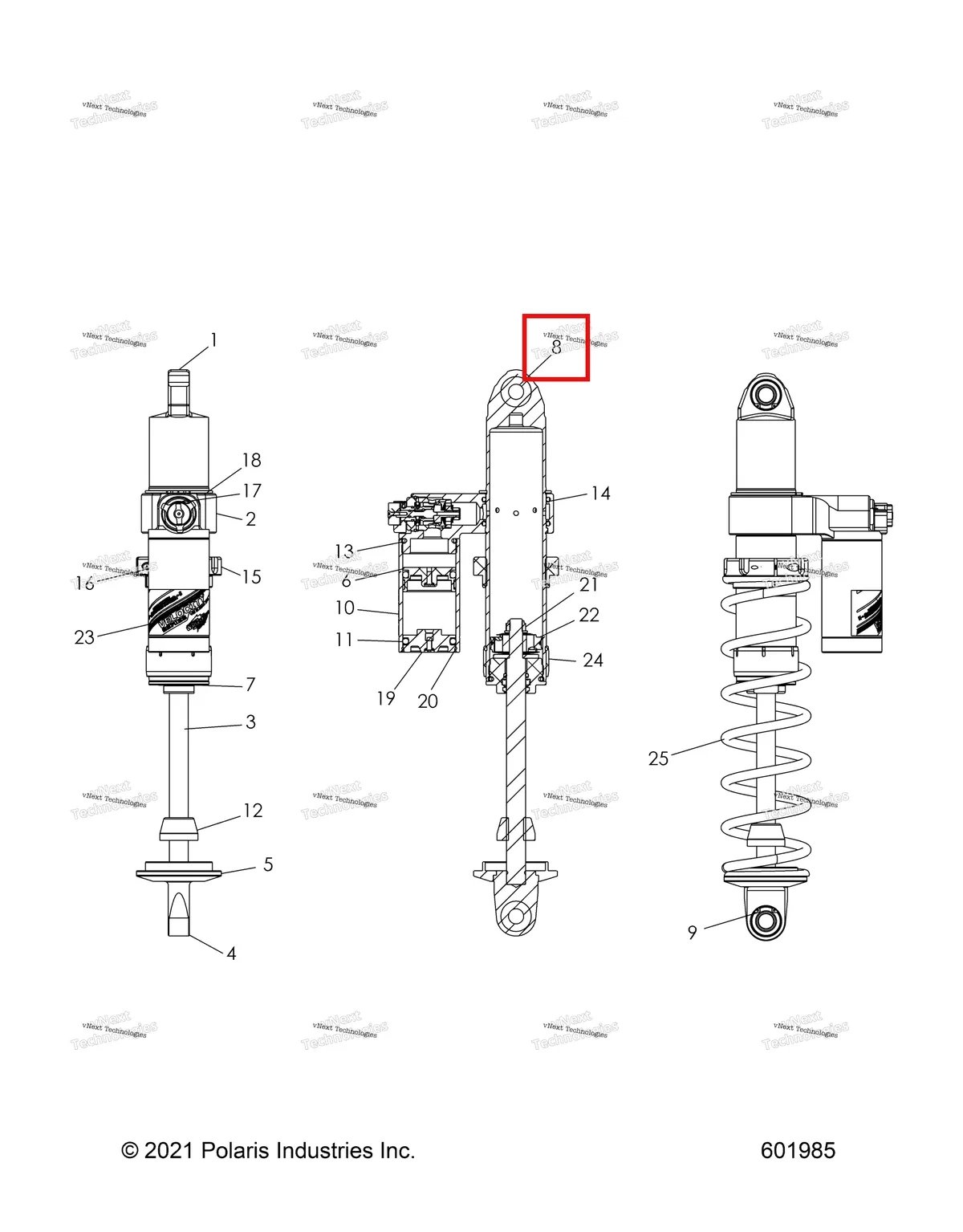Деталь 1800040 на схеме узла Suspension, Shock, Ifs