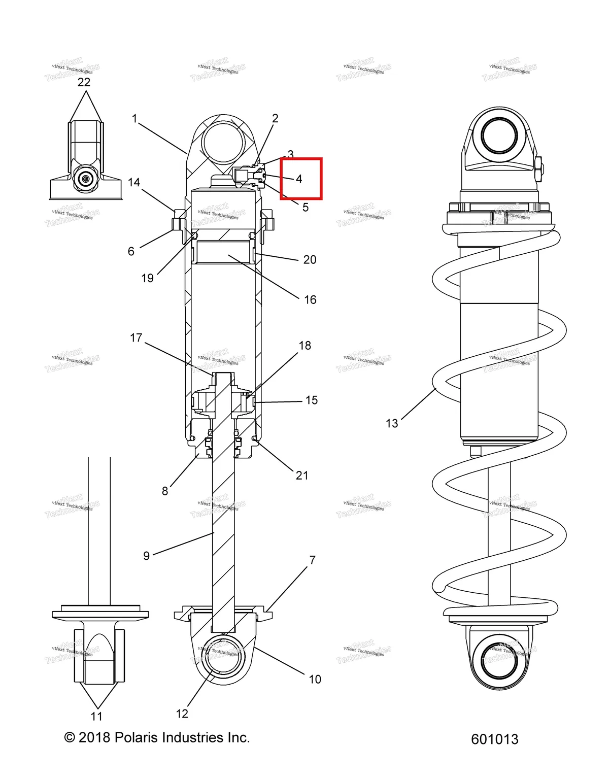 Деталь 1800109 (Винт кнопка головка 8/32 10 Polaris 800 AXYS Pro RMK LE 155 (2017) (1800109)) на схеме узла 2022 Polaris 850 RMK PRO 155 2.75