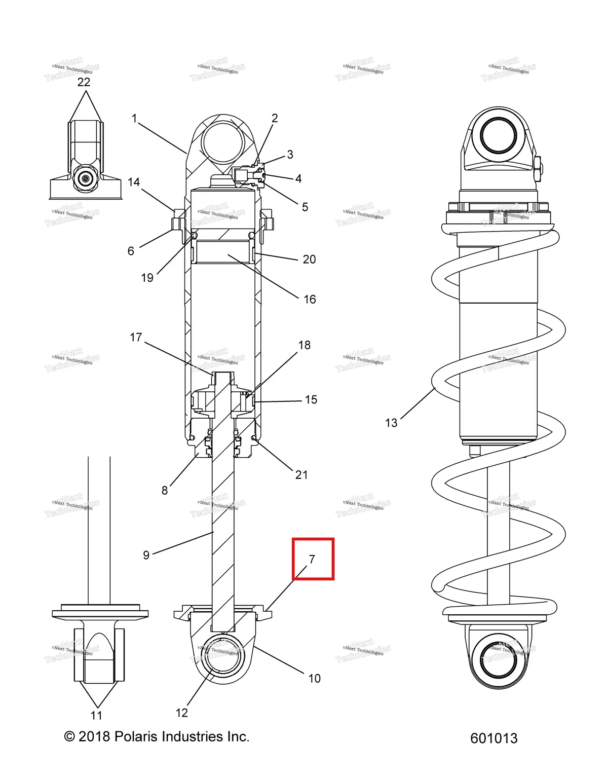 Деталь 1800116 на схеме узла 2022 Polaris 850 RMK PRO 155 2.75