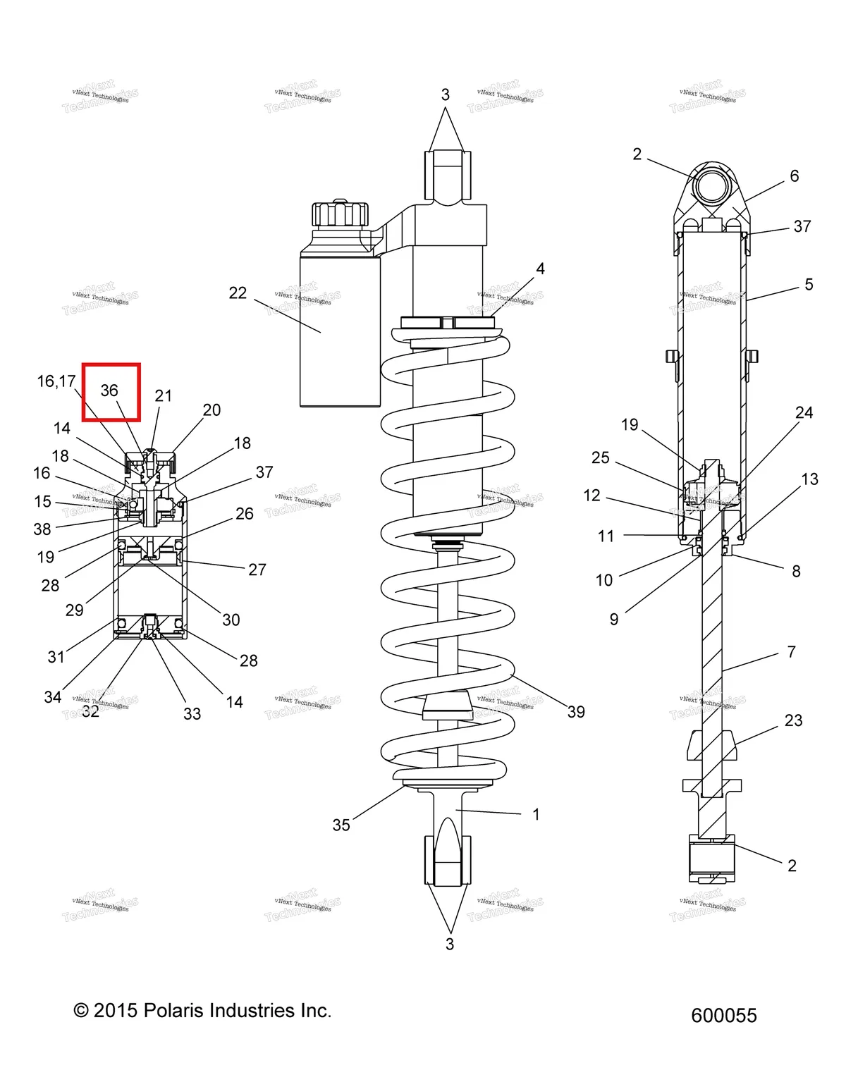 Деталь 1800352 (Шпилька CLICKER 400613 Polaris 800 AXYS Pro RMK LE 155 (2017) (1800352)) на схеме узла 2022 Polaris 850 RMK PRO 155 2.75