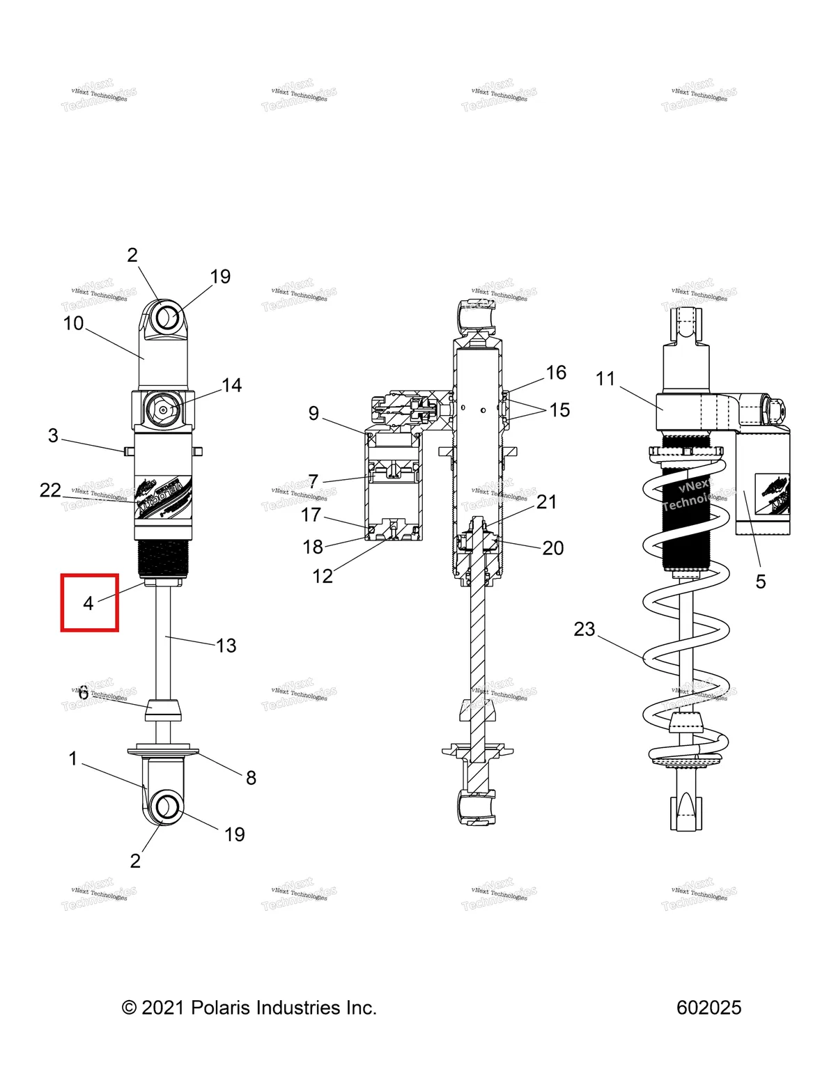 Деталь 1800403 на схеме узла Suspension, Shock, Rear Track S27tgm9b (602025)