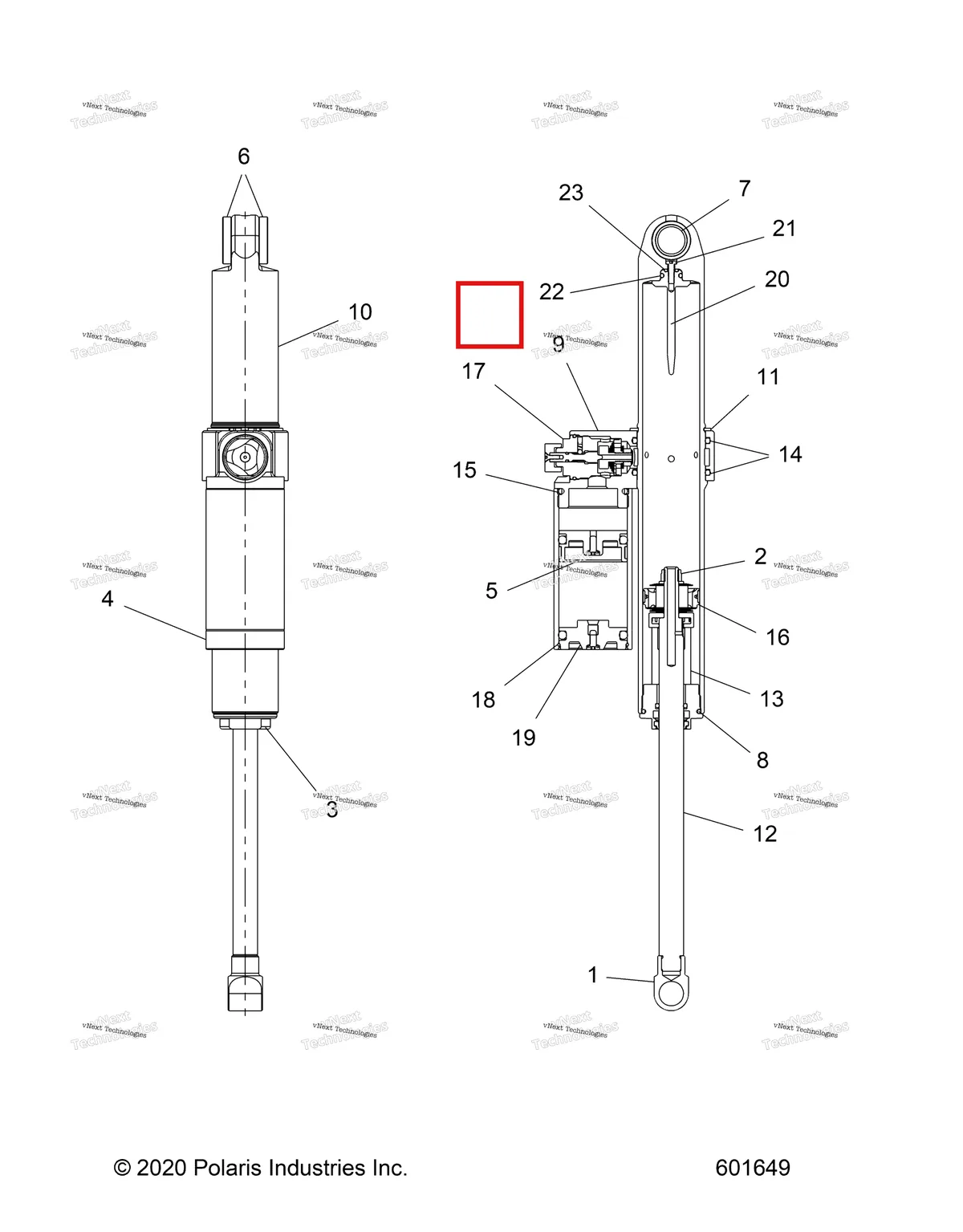Деталь 1800406 на схеме узла Suspension, Shock, Rear Track