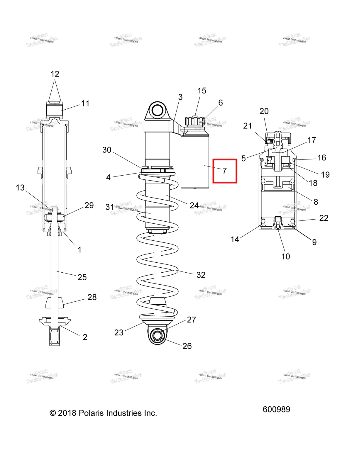 Деталь 1800419 (Корпус RES 3.75 L чёрный 1020334 Polaris 800 AXYS Pro RMK LE 155 (2017) (1800419)) на схеме узла 2022 Polaris 850 RMK PRO 155 2.75