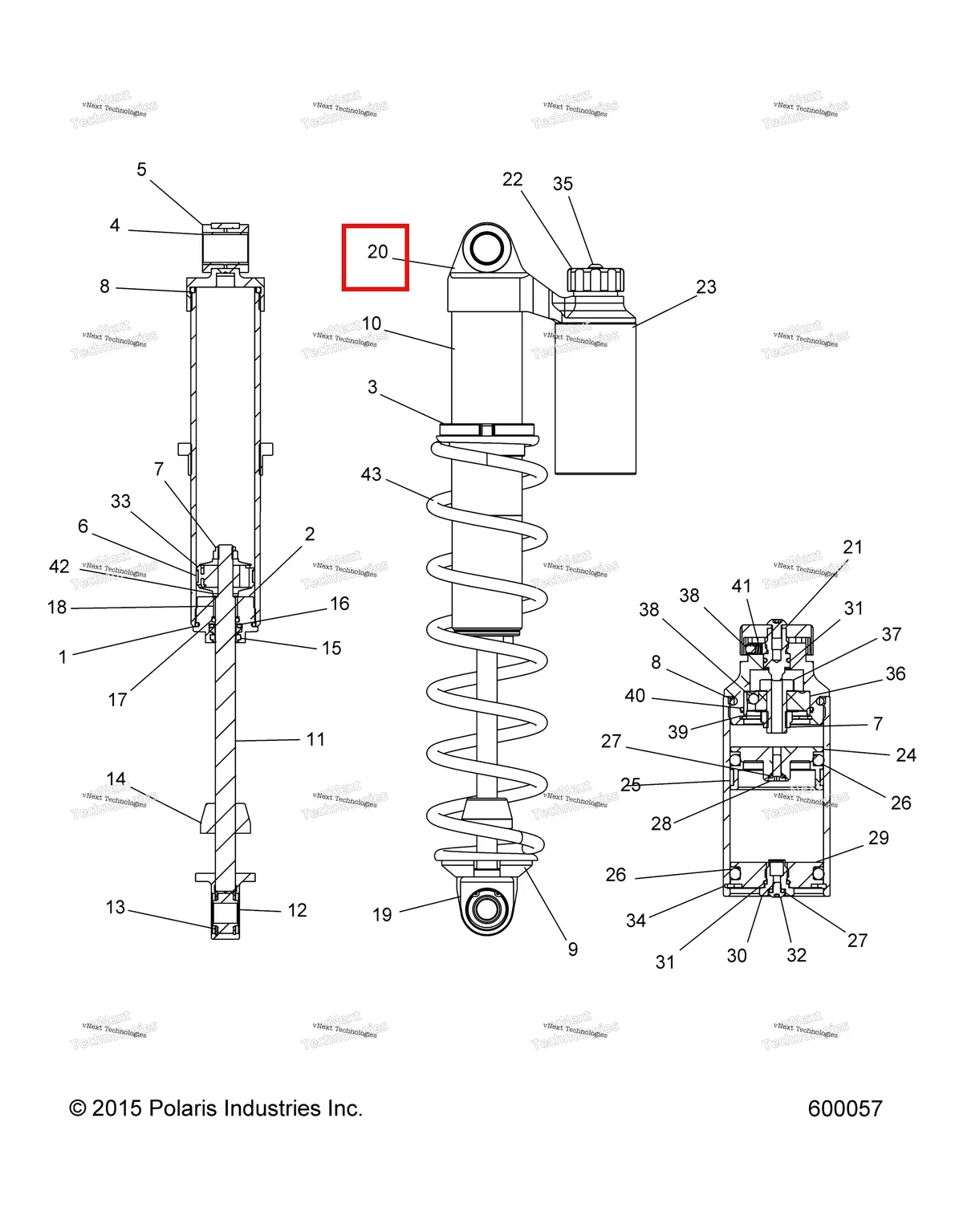 Деталь 1800424 (LOOP корпус PB 2 1000148 Polaris 800 AXYS Pro RMK LE 155 (2017) (1800424)) на схеме узла Suspension, Shock, Ifs W/Reservoir All Options