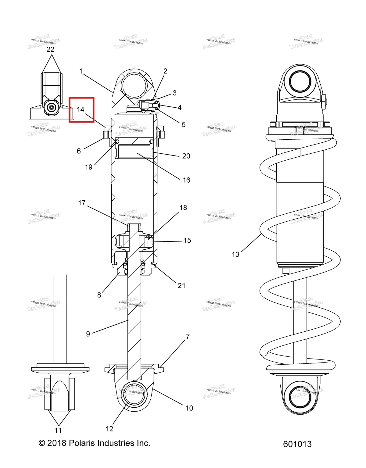 Деталь 1800465 (JAM гайка Polaris 800 AXYS Pro RMK LE 155 (2017) (1800465)) на схеме узла 2022 Polaris 850 RMK PRO 155 2.75