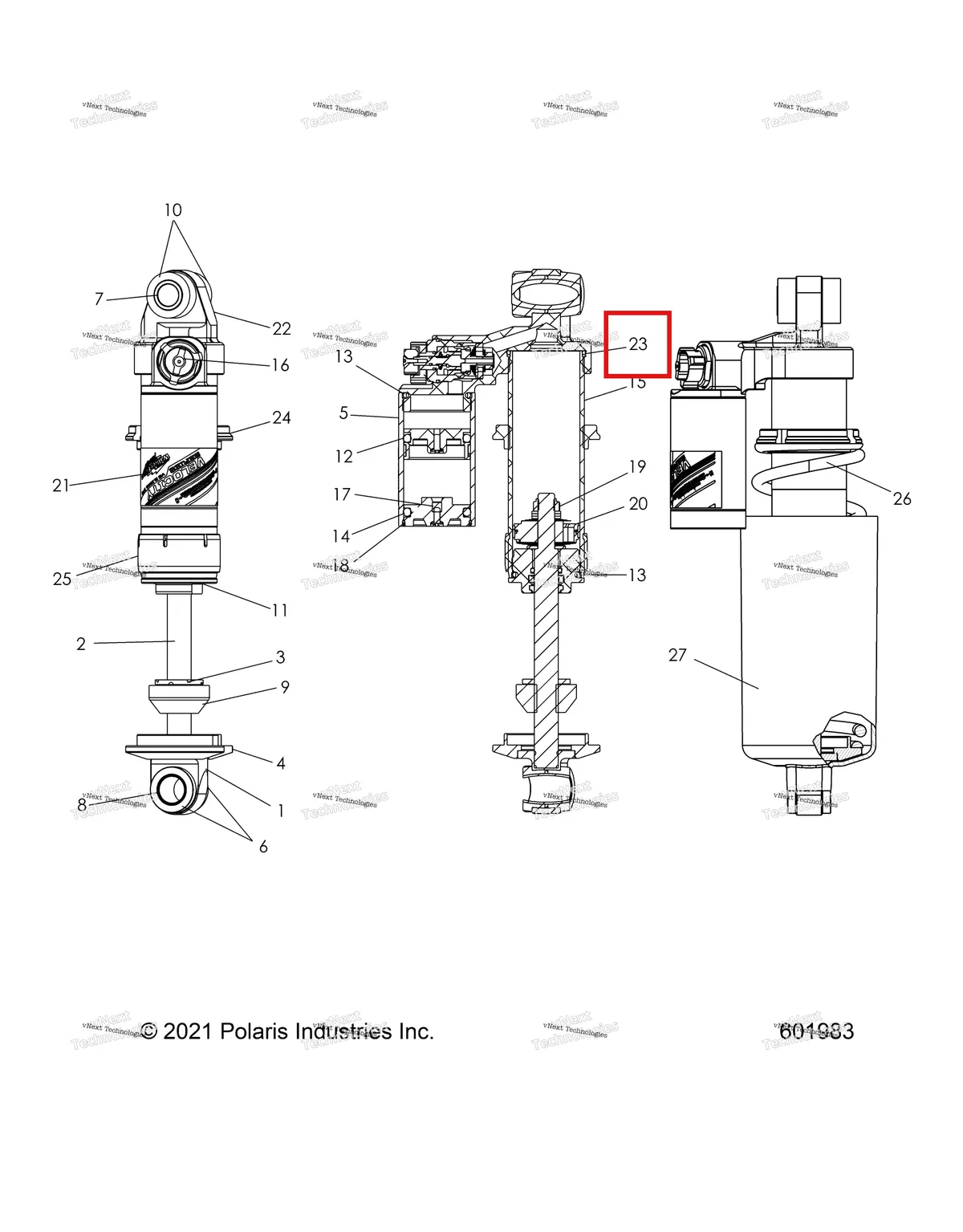 Деталь 1800502 на схеме узла Suspension, Shock, Front Track