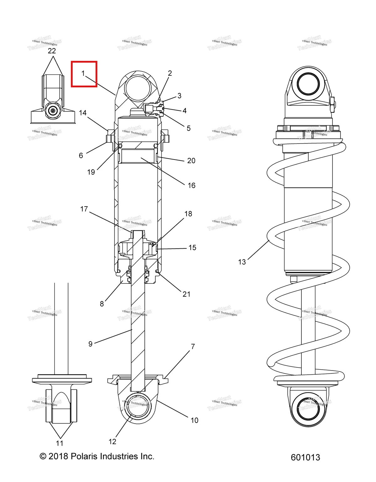 Деталь 1800723 (Корпус FT 6.81 чёрный 1500153 7044342 Polaris 800 AXYS Pro RMK LE 155 (2017) (1800723)) на схеме узла 2022 Polaris 850 RMK PRO 155 2.75