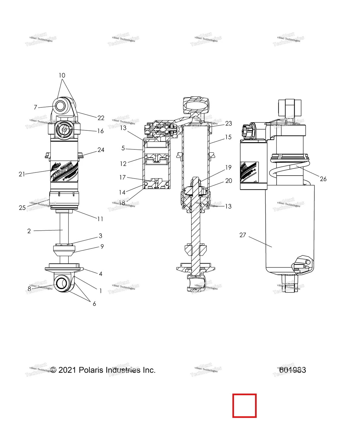 Деталь 1800795 на схеме узла Suspension, Shock, Front Track