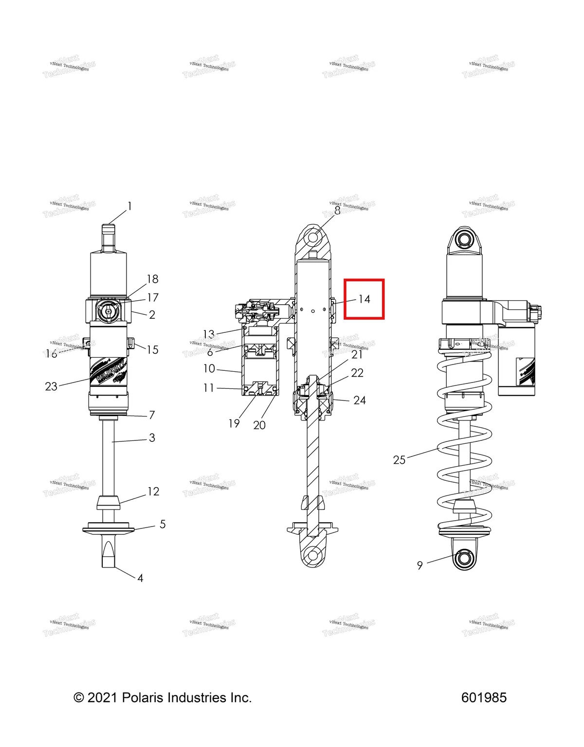 Деталь 1800863 на схеме узла Suspension, Shock, Ifs