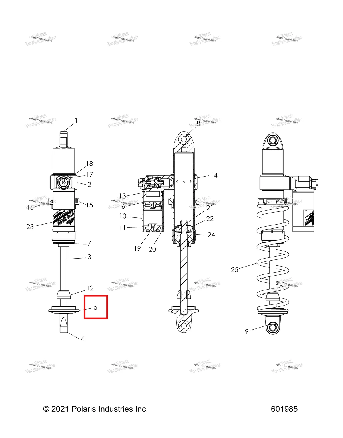 Деталь 1800925 на схеме узла Suspension, Shock, Ifs