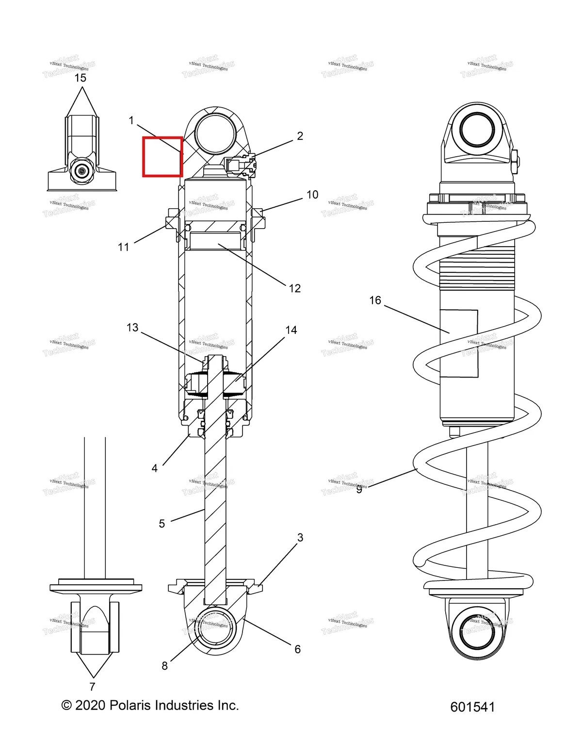 Деталь 1800951 на схеме узла Suspension, Shock, Front Track S27tfb6r