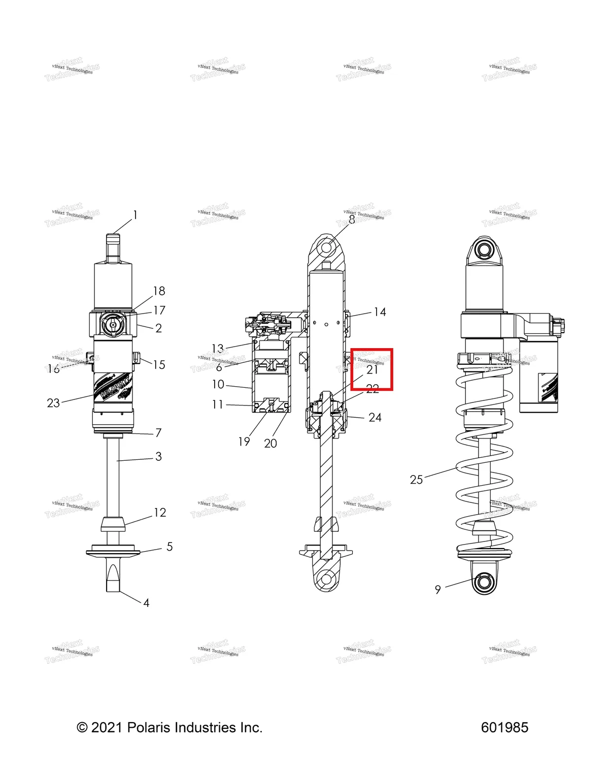 Деталь 1801000 на схеме узла Suspension, Shock, Ifs