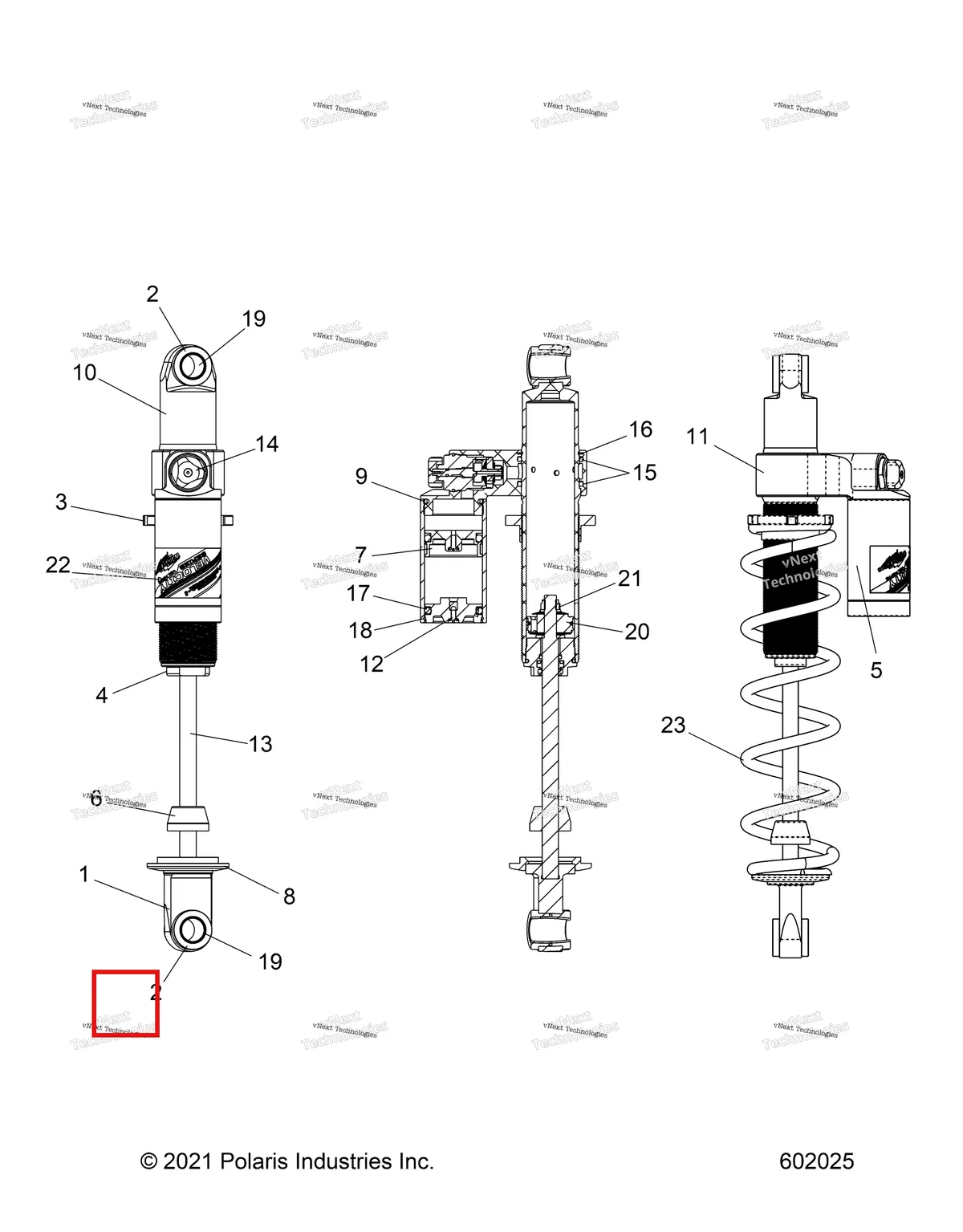 Деталь 1801064 на схеме узла Suspension, Shock, Rear Track S27tfm9b (602025)
