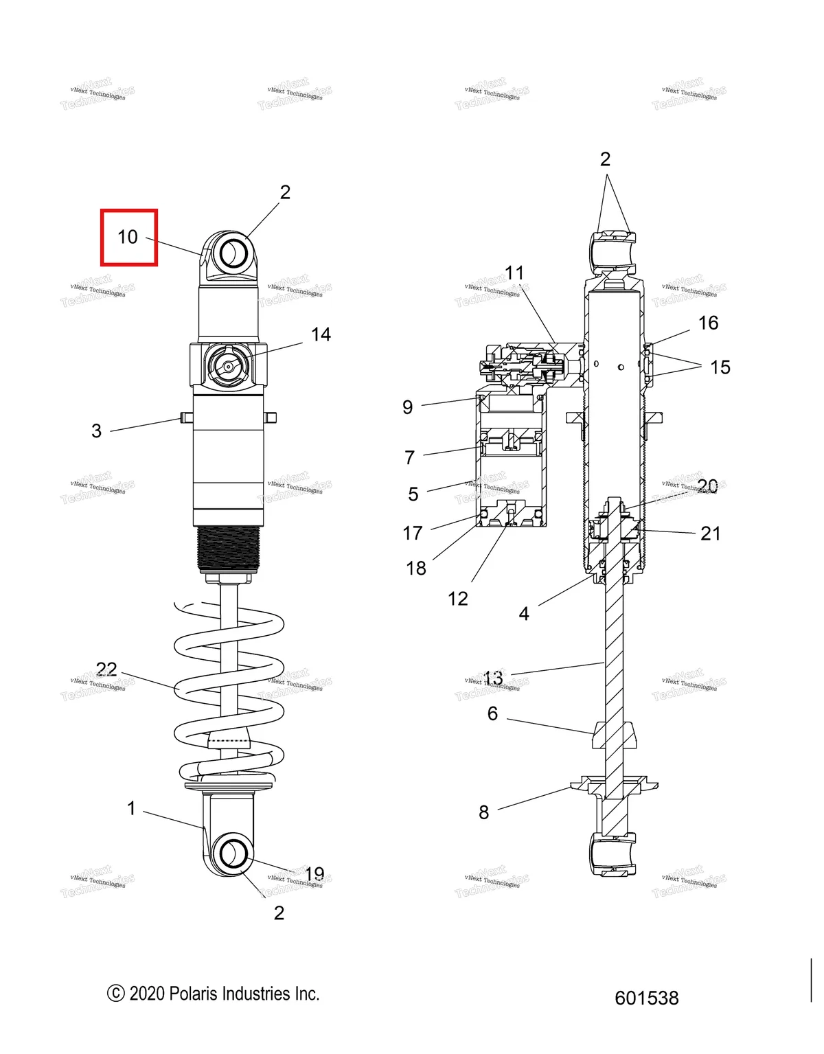 Деталь 1801065 на схеме узла Suspension, Shock, Rear Track S27tlg9b