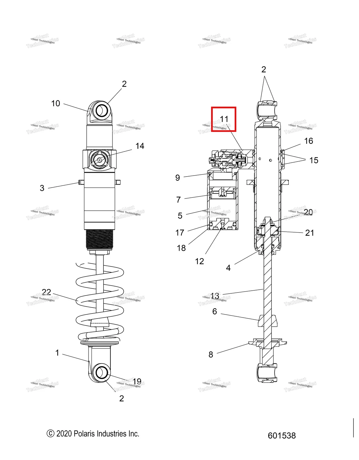 Деталь 1801066 на схеме узла Suspension, Shock, Rear Track S27tlg9b