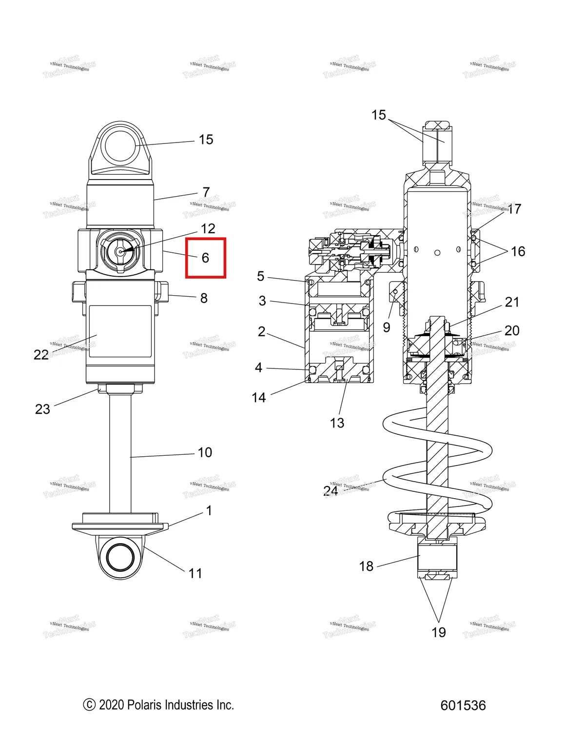 Деталь 1801071 на схеме узла Suspension, Shock, Front Track S27tlg9b