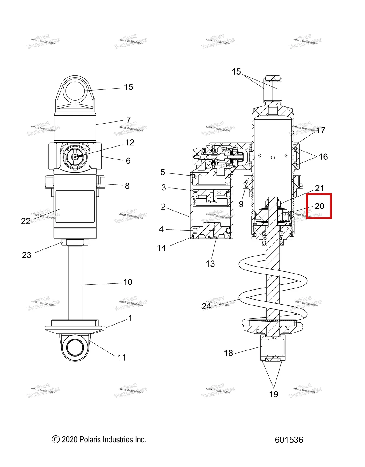 Деталь 1801172 на схеме узла Suspension, Shock, Front Track S27tlg9b