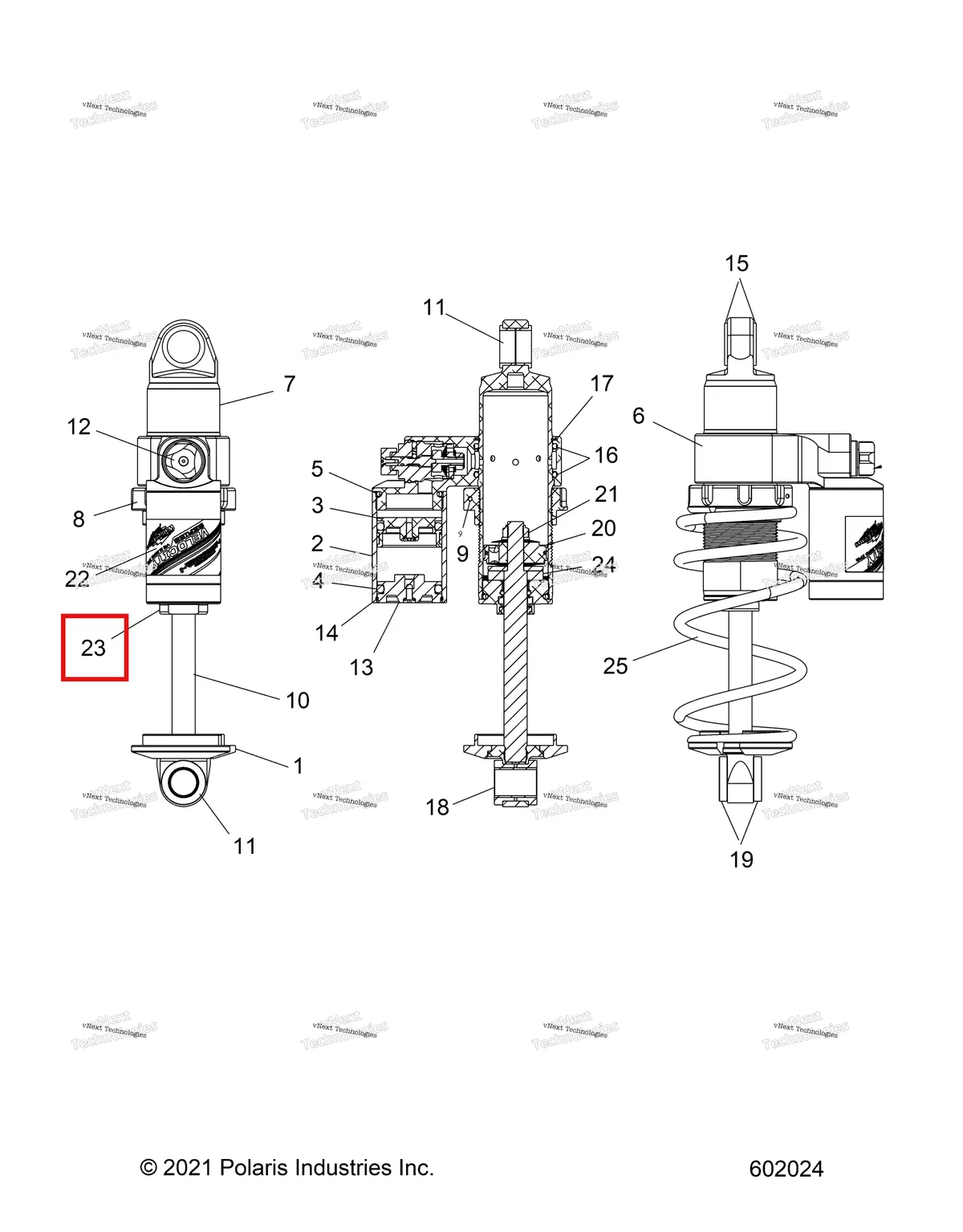 Деталь 1801173 на схеме узла Suspension, Shock, Front Track S27tgm9b (602024)