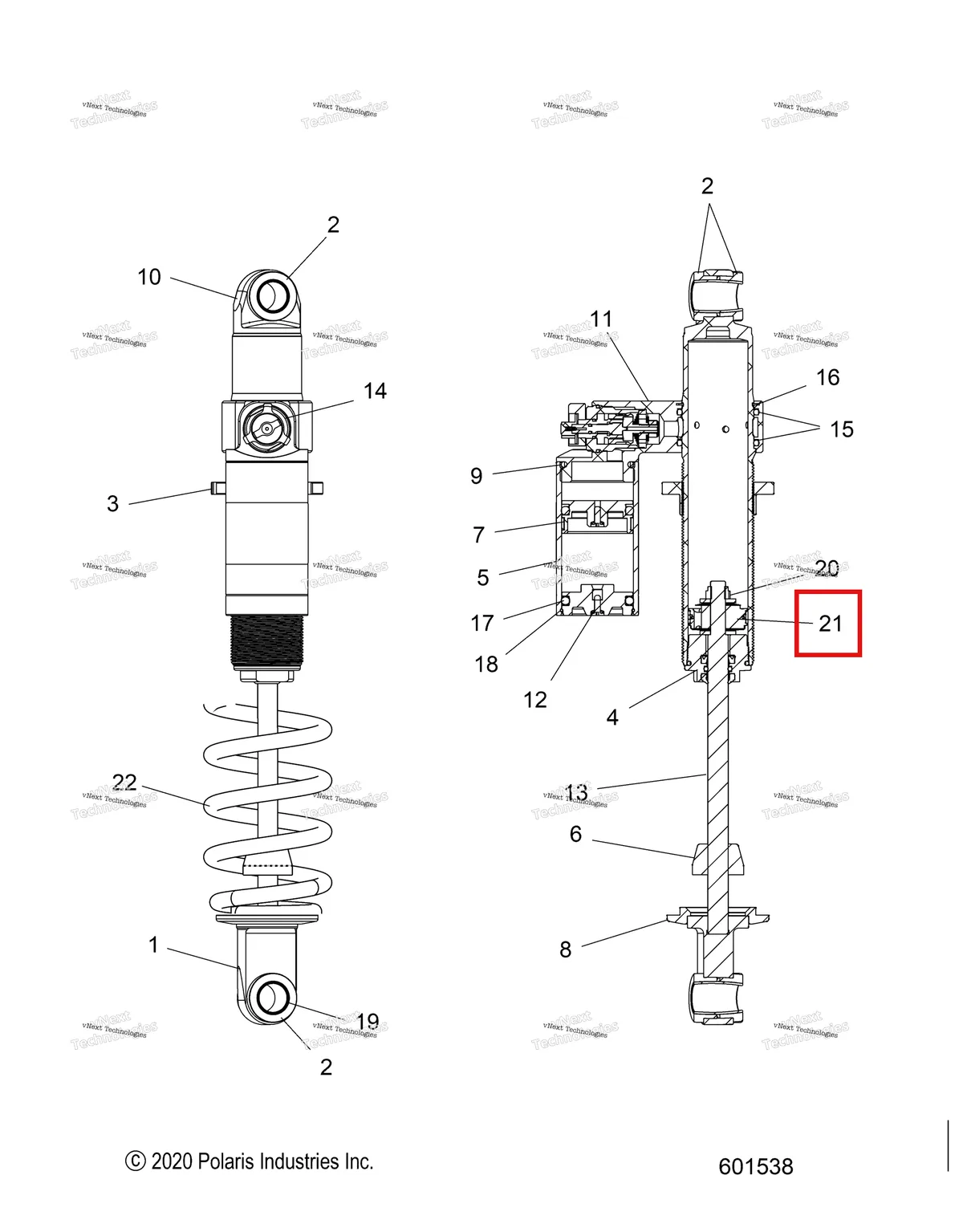 Деталь 1801178 на схеме узла Suspension, Shock, Rear Track S27tlg9b