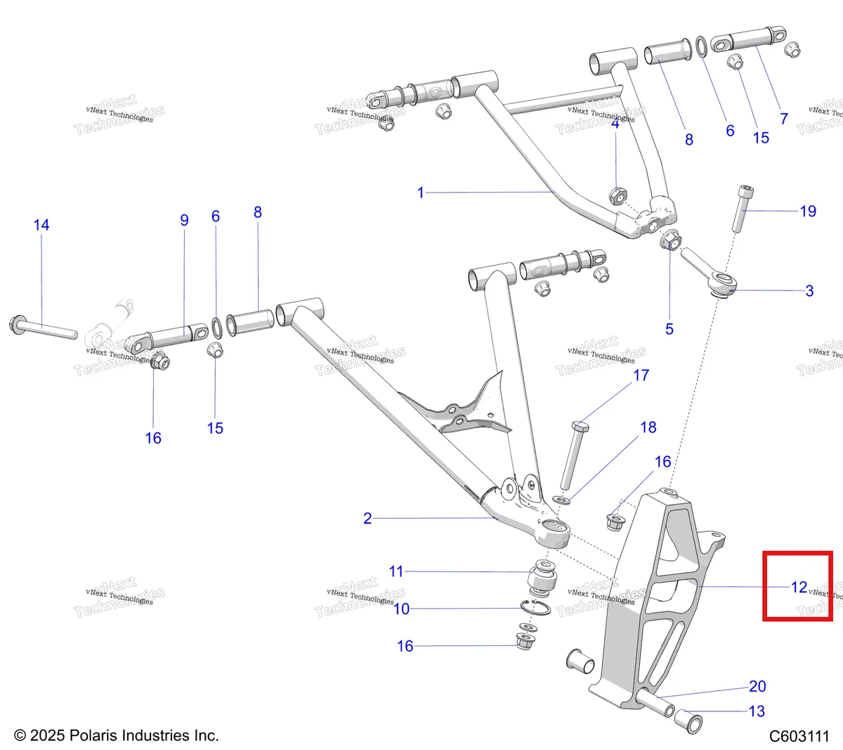 Деталь 1823898 на схеме узла Suspension, Control Arms & Spindle S27tlf6rs