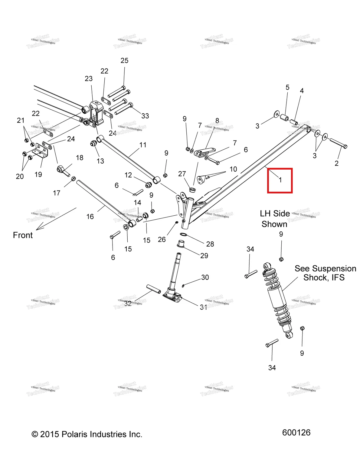 Деталь 1824070-458 на схеме узла Suspension, Front