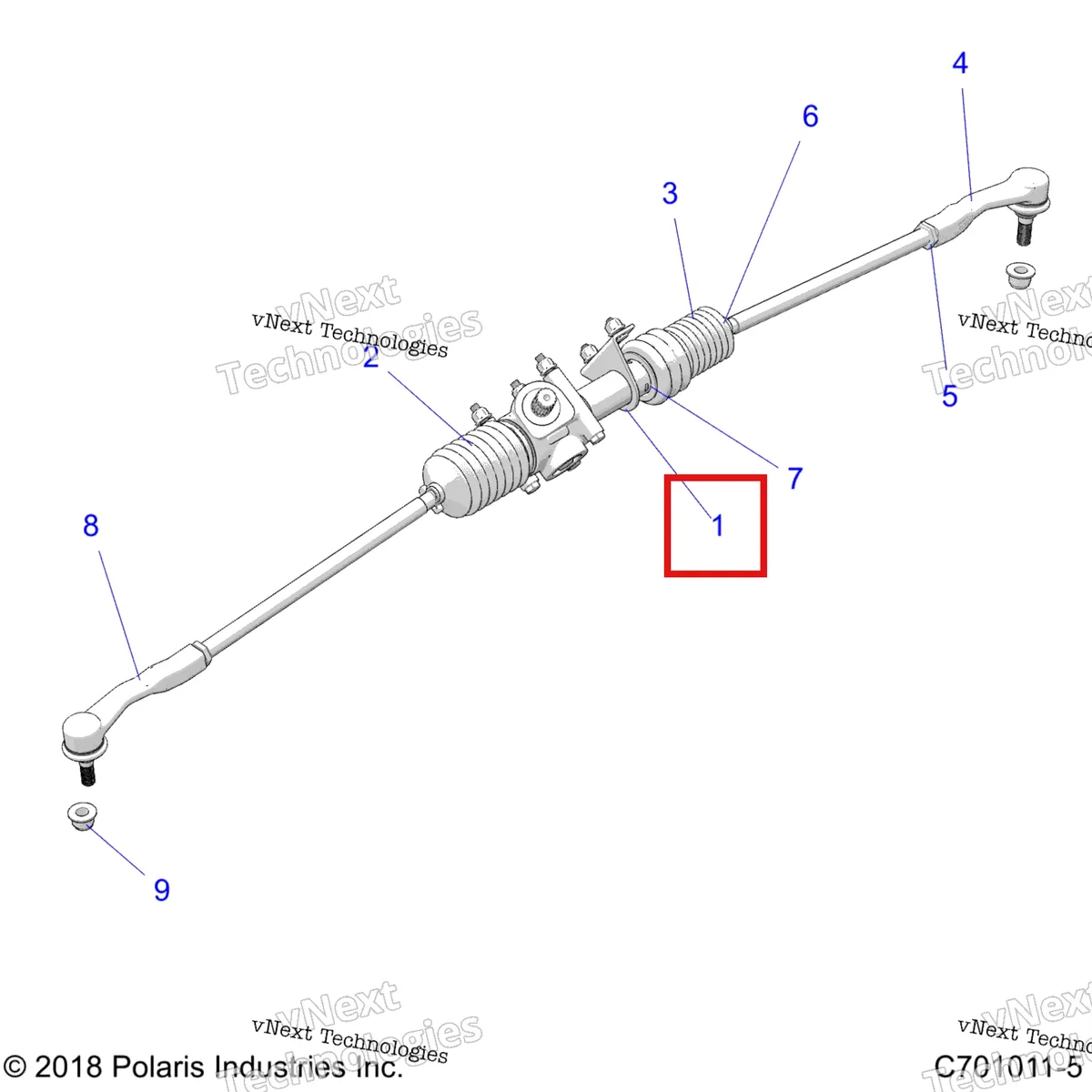 Деталь 1824259 на схеме узла Steering, Gear Box