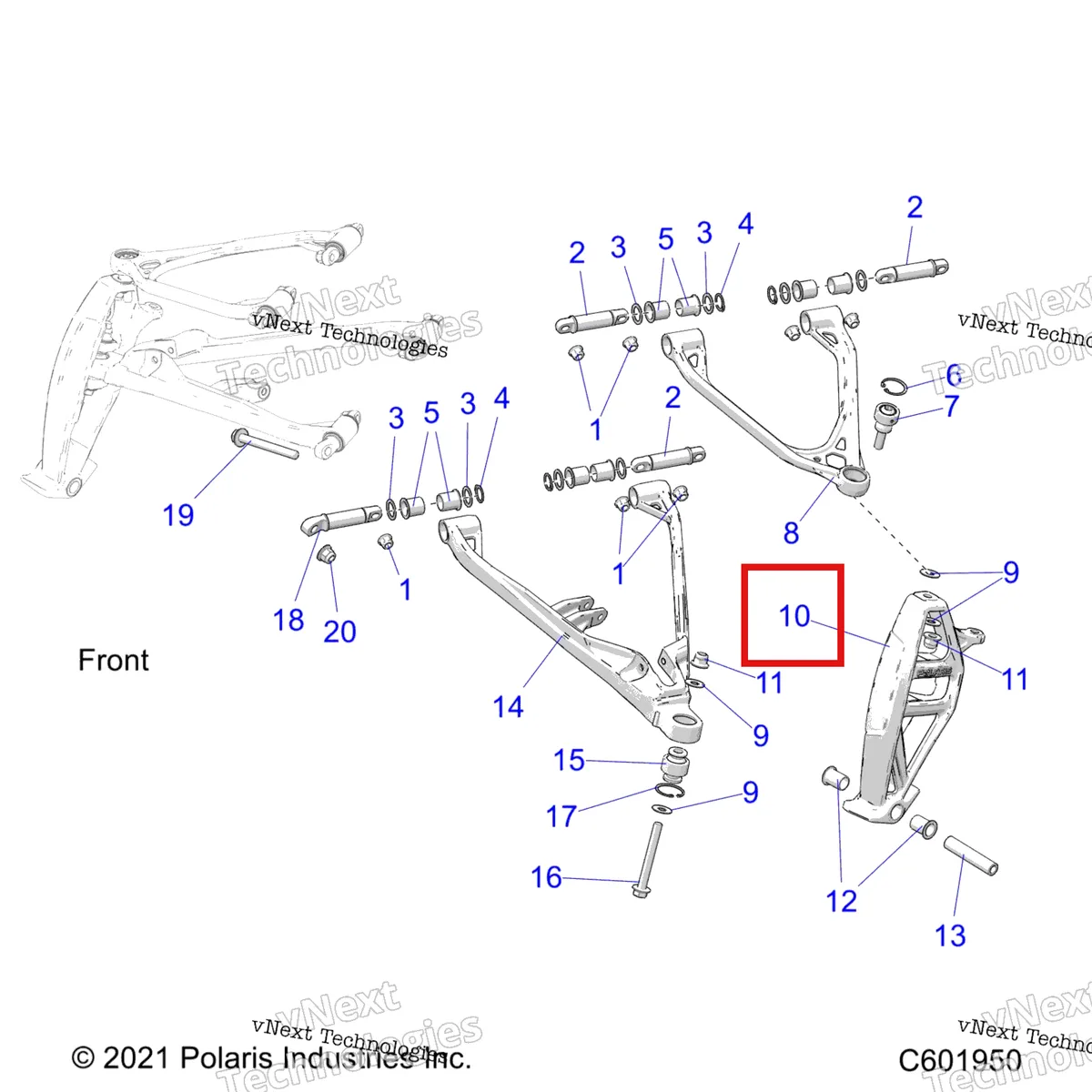Деталь 1824649-133 на схеме узла Suspension, Control Arms, & Spindle