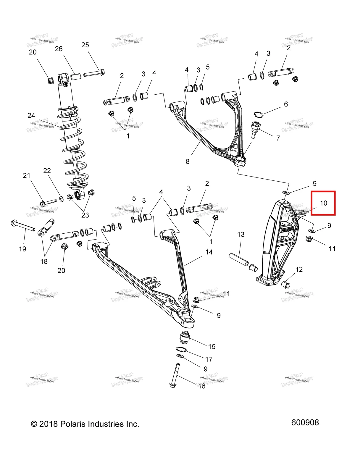 Деталь 1824650-728 на схеме узла Suspension, Control Arms, Shock Mntg, & Spindle
