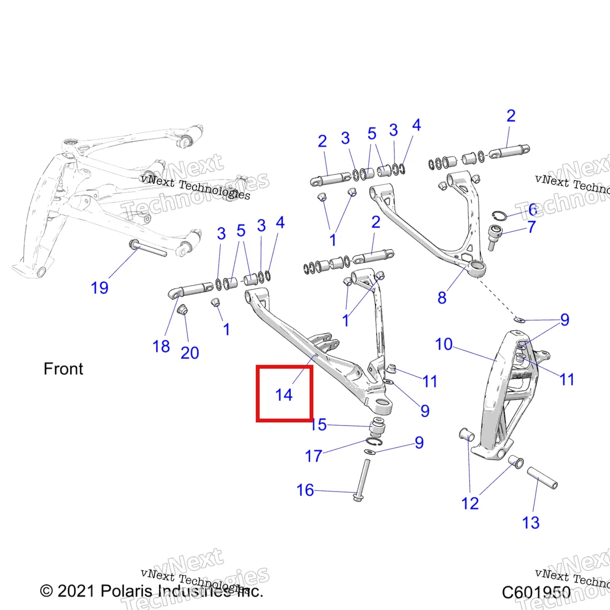 Деталь 1824652-309 на схеме узла Suspension, Control Arms, & Spindle