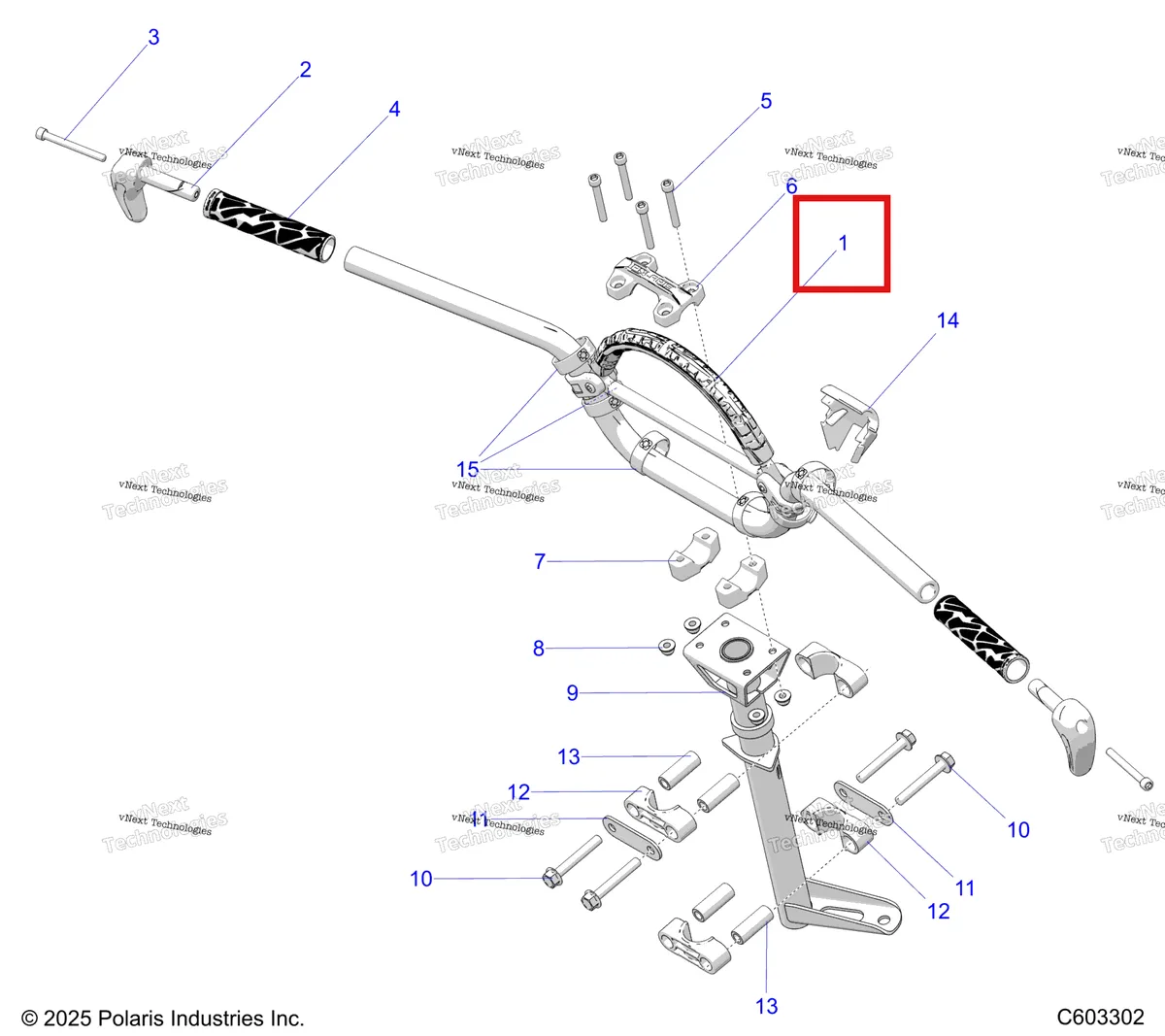 Деталь 1830284 на схеме узла Steering, Handlebar Mounting S27tgm9b