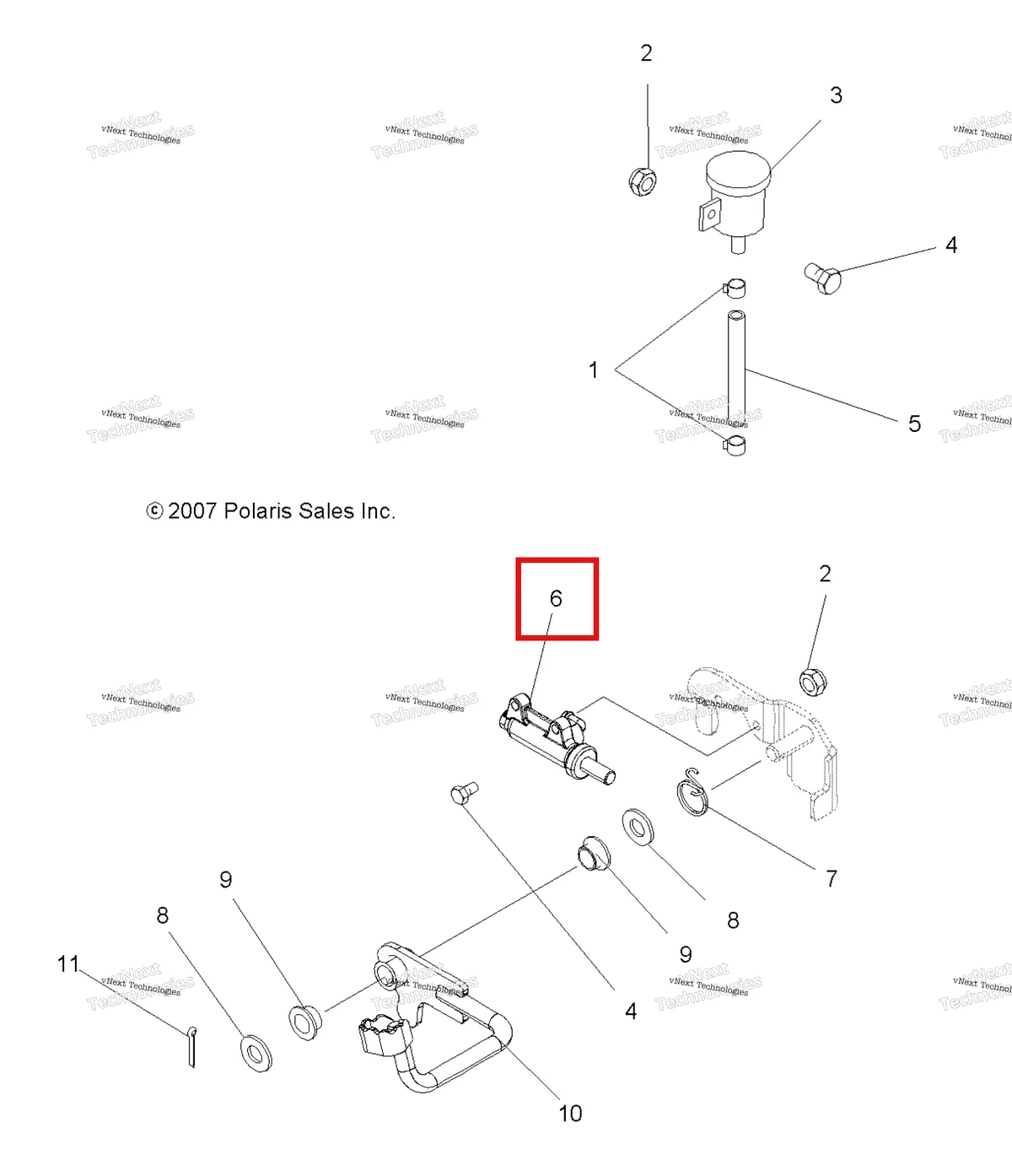 Деталь 1911113 на схеме узла Brakes, Pedal & Rear Master Cylinder