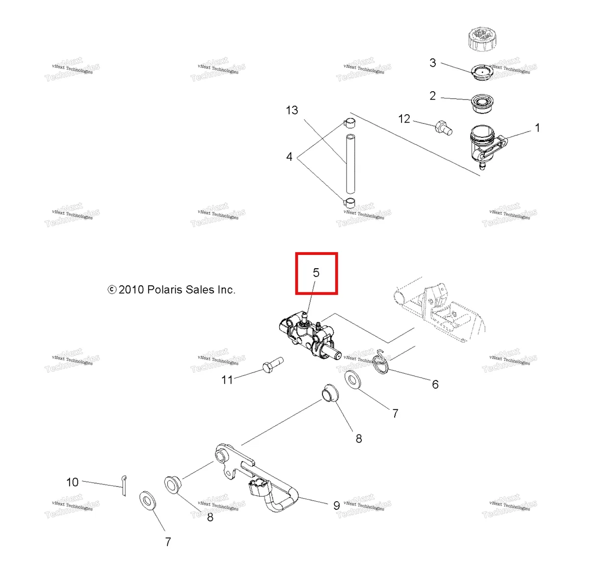Деталь 1911123 на схеме узла Brakes, Pedal & Rear Master Cylinder