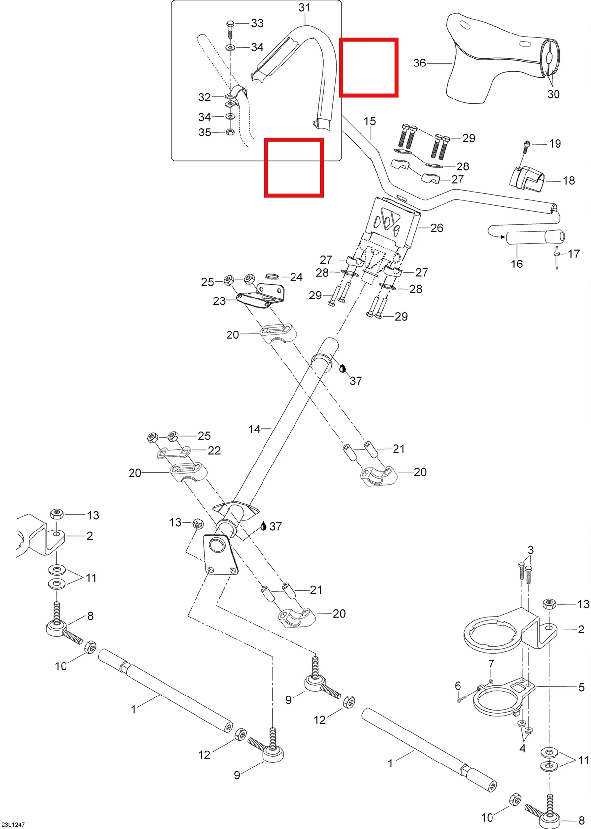 Деталь 20003 (Шайба 6мм) на схеме узла 07- Steering System