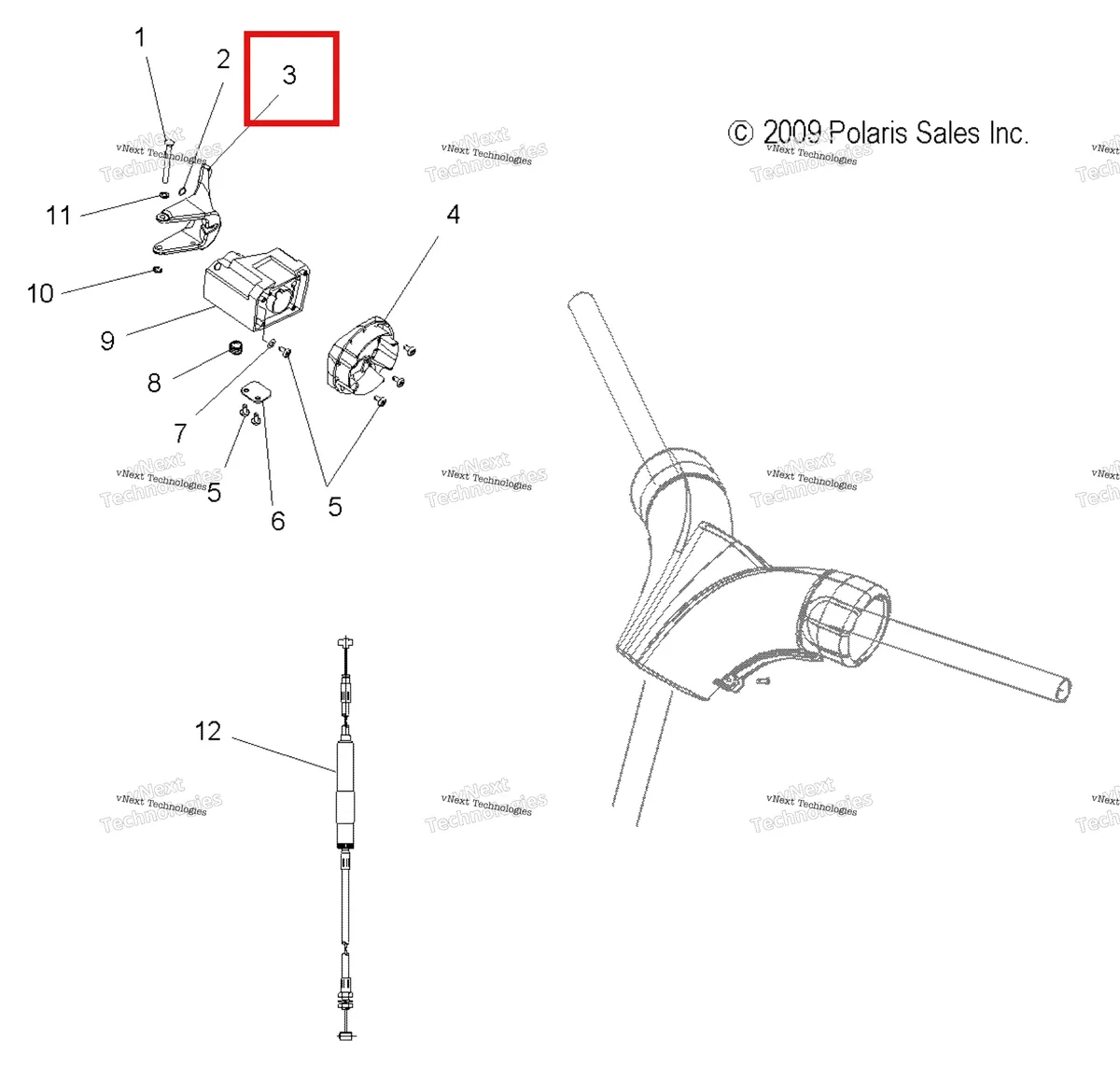 Деталь 2010171 на схеме узла Engine, Throttle Control Asm