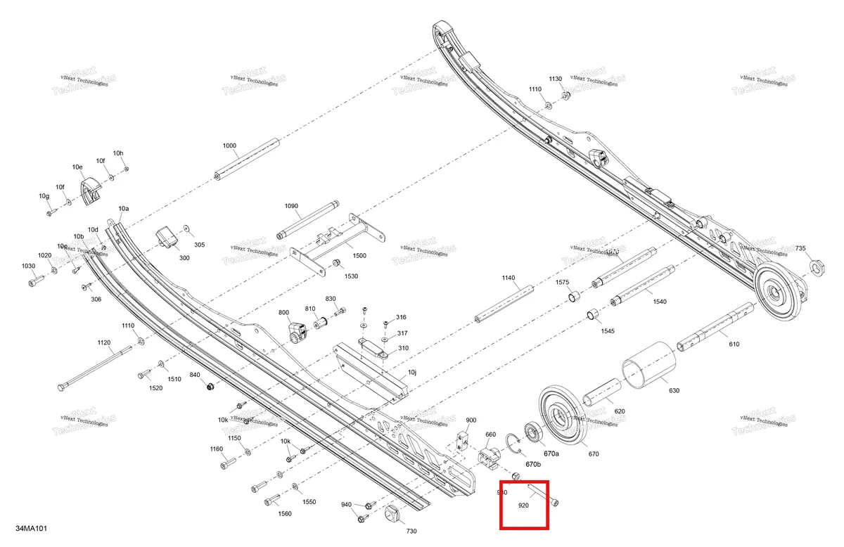Деталь 205009087 на схеме узла 2021 Ski-Doo MXZ 600RS Suspension - Rear - Lower Section