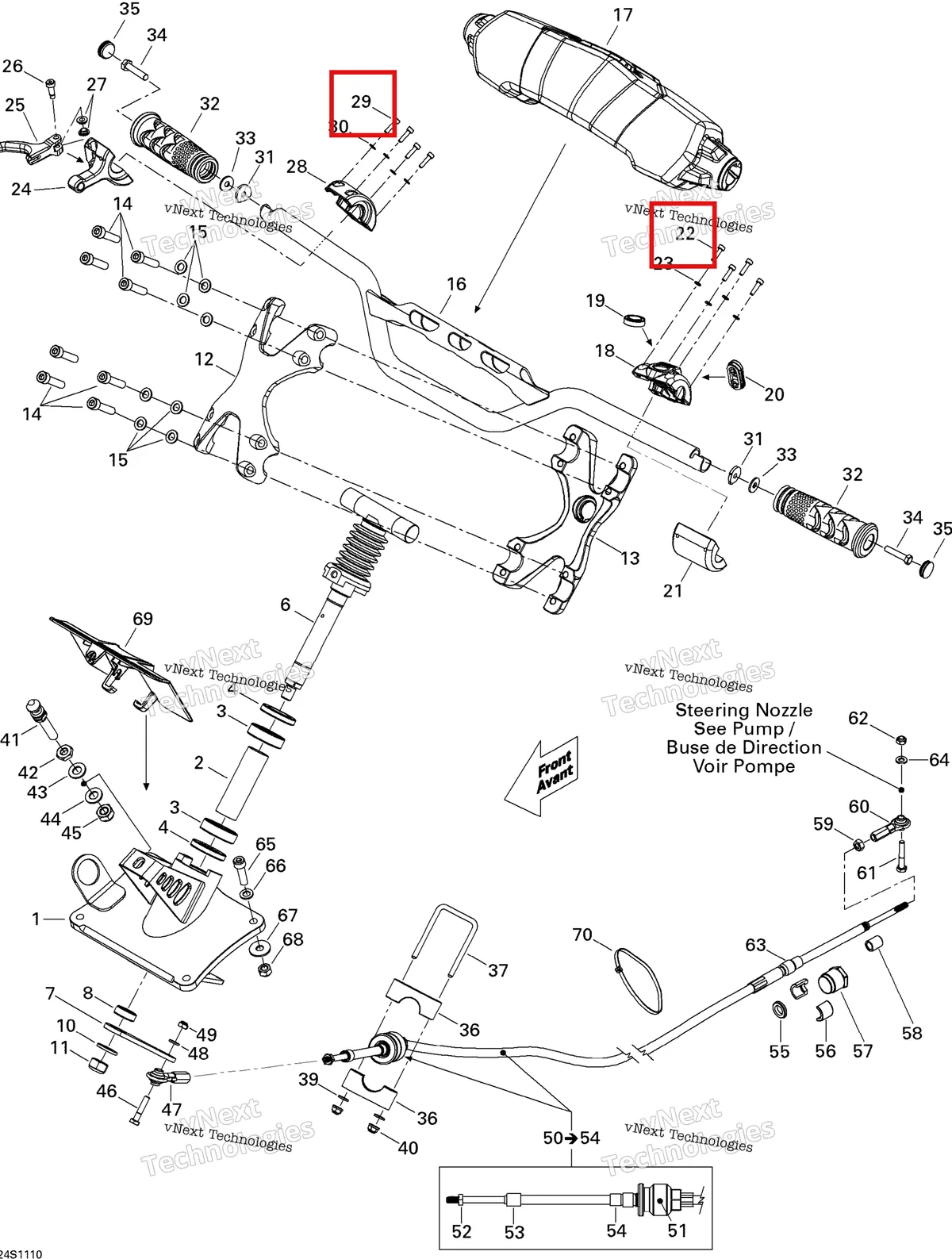 Деталь 205041660 на схеме узла 2011 Sea-Doo RXP-X 255 & RS Steering