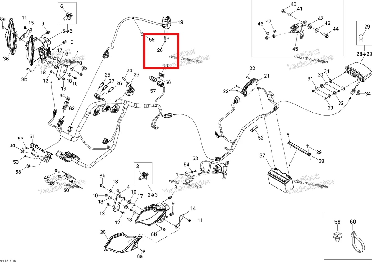 Деталь 205053088 на схеме узла 2015 Can-Am DS 450EFI STD Electrical System