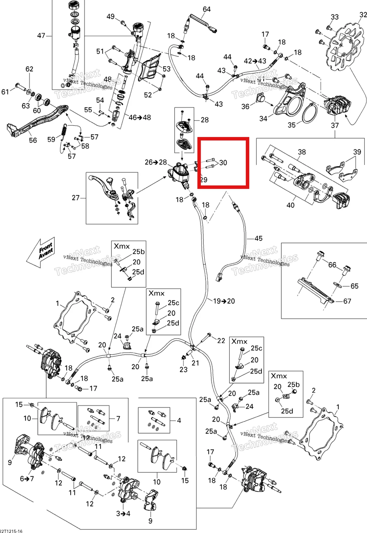 Деталь 205062534 на схеме узла 2015 Can-Am DS 450EFI STD Hydraulic Brakes