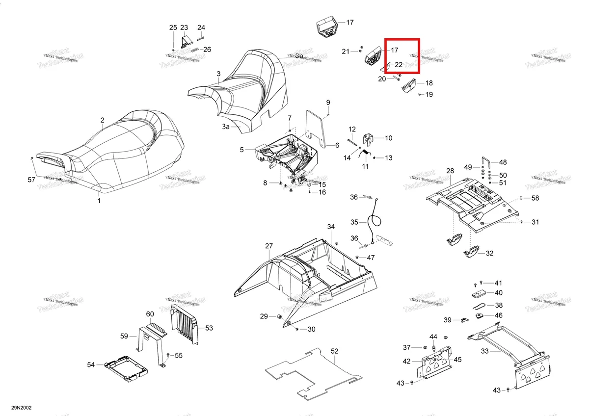 Деталь 205064044 (Деталь Socket Screw Hd.din.912) на схеме узла 2020 Ski-Doo EXPEDITION SWT 900 ACE Seat - Main Section