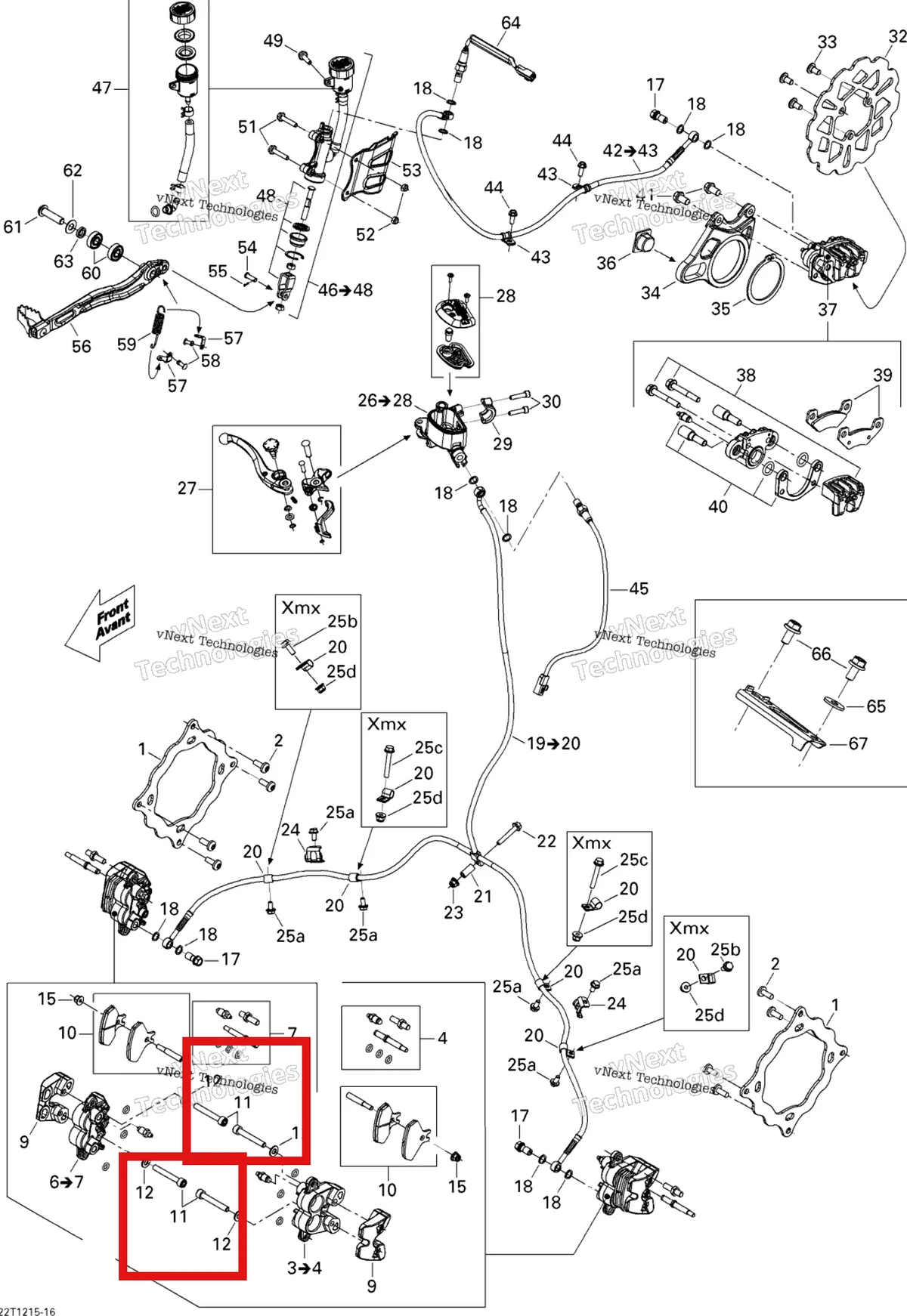 Деталь 205085534 на схеме узла 2015 Can-Am DS 450EFI STD Hydraulic Brakes